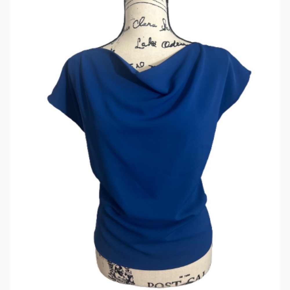Melloday chic Romantic Royal Blue Blouse